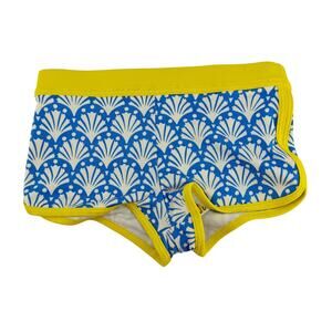 Mini Boden Blue Scallop Shell Print Swim Shorts Bottoms 4-5Yrs